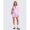 imageCRZ YOGA Lightweight Casual Shorts for Women 35  High Waisted Linerless for Athletic Lounge Hiking with Zip PocketsVita Pink