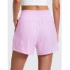 imageCRZ YOGA Lightweight Casual Shorts for Women 35  High Waisted Linerless for Athletic Lounge Hiking with Zip PocketsVita Pink