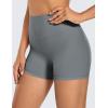 imageCRZ YOGA Naked Feeling Biker Shorts 4  High Waist Yoga Workout Running Gym Spandex WomensDark Carbon