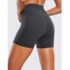 imageCRZ YOGA Naked Feeling Biker Shorts 4  High Waist Yoga Workout Running Gym Spandex WomensMysterious Grey