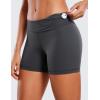 imageCRZ YOGA Naked Feeling Biker Shorts 4  High Waist Yoga Workout Running Gym Spandex WomensMysterious Grey
