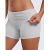 imageCRZ YOGA Naked Feeling Biker Shorts 4  High Waist Yoga Workout Running Gym Spandex WomensPlatinum Grey