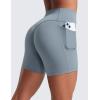 imageCRZ YOGA Secretsculpt Butterlift Biker Shorts Pockets 5  No Front Seam Womens High Waist Workout Booty Scrunch ButtBelgian Blue