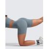 imageCRZ YOGA Secretsculpt Butterlift Biker Shorts Pockets 5  No Front Seam Womens High Waist Workout Booty Scrunch ButtBelgian Blue