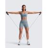 imageCRZ YOGA Secretsculpt Butterlift Biker Shorts Pockets 5  No Front Seam Womens High Waist Workout Booty Scrunch ButtBelgian Blue