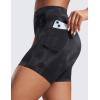 imageCRZ YOGA Secretsculpt Butterlift Biker Shorts Pockets 5  No Front Seam Womens High Waist Workout Booty Scrunch ButtBlack Tie Dye Flowers