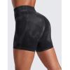 imageCRZ YOGA Secretsculpt Butterlift Biker Shorts Pockets 5  No Front Seam Womens High Waist Workout Booty Scrunch ButtBlack Tie Dye Flowers