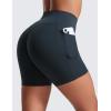 imageCRZ YOGA Secretsculpt Butterlift Biker Shorts Pockets 5  No Front Seam Womens High Waist Workout Booty Scrunch ButtTrue Navy