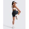 imageCRZ YOGA Secretsculpt Butterlift Biker Shorts Pockets 5  No Front Seam Womens High Waist Workout Booty Scrunch ButtTrue Navy
