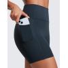 imageCRZ YOGA Secretsculpt Butterlift Biker Shorts Pockets 5  No Front Seam Womens High Waist Workout Booty Scrunch ButtTrue Navy