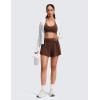 imageCRZ YOGA Softretch 2 in 1 Flowy Shorts for Women  High Waisted Causal Yoga Lounge Workout with PocketsLava Brown