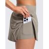 imageCRZ YOGA Softretch 2 in 1 Flowy Shorts for Women  High Waisted Causal Yoga Lounge Workout with PocketsWarm Ash Grey