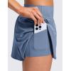 imageCRZ YOGA Softretch 2 in 1 Flowy Shorts for Women  High Waisted Causal Yoga Lounge Workout with PocketsWashed Denim