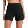 imageCRZ YOGA Butterluxe No Front Seam Biker Shorts 4  High Waisted Lounge Pilates Workout Athletic Womens Buttery SoftBlack