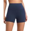 imageCRZ YOGA Butterluxe No Front Seam Biker Shorts 4  High Waisted Lounge Pilates Workout Athletic Womens Buttery SoftClub Blue