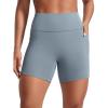 imageCRZ YOGA Secretsculpt Butterlift Biker Shorts Pockets 5  No Front Seam Womens High Waist Workout Booty Scrunch ButtBelgian Blue