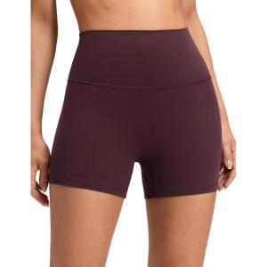 imageCRZ YOGA Butterluxe No Front Seam Biker Shorts 4  High Waisted Lounge Pilates Workout Athletic Womens Buttery SoftRipe Plum