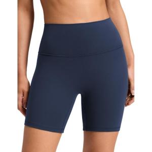 imageCRZ YOGA Butterluxe No Front Seam Biker Shorts 6  High Waisted Lounge Pilates Workout Athletic Womens Buttery SoftClub Blue