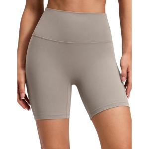 imageCRZ YOGA Butterluxe No Front Seam Biker Shorts 6  High Waisted Lounge Pilates Workout Athletic Womens Buttery SoftWarm Ash Grey