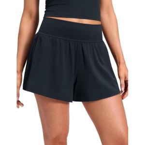 imageCRZ YOGA Softretch 2 in 1 Flowy Shorts for Women  High Waisted Causal Yoga Lounge Workout with PocketsTrue Navy