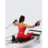 imageCRZ YOGA Butterlift Adjustable U Back Crop Tank Tops for Women  Padded Camisole Scoop Neck Workout Longline Sports BrasDeep Red