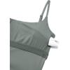 imageCRZ YOGA Butterlift Adjustable U Back Crop Tank Tops for Women  Padded Camisole Scoop Neck Workout Longline Sports BrasGrey Sage