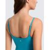 imageCRZ YOGA Butterlift Adjustable U Back Crop Tank Tops for Women  Padded Camisole Scoop Neck Workout Longline Sports BrasHawaiian Blue