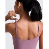 imageCRZ YOGA Butterlift Adjustable U Back Crop Tank Tops for Women  Padded Camisole Scoop Neck Workout Longline Sports BrasLight Lavender
