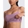 imageCRZ YOGA Butterlift Adjustable U Back Crop Tank Tops for Women  Padded Camisole Scoop Neck Workout Longline Sports BrasLight Lavender