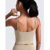 imageCRZ YOGA Butterlift Adjustable U Back Crop Tank Tops for Women  Padded Camisole Scoop Neck Workout Longline Sports BrasOak