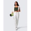 imageCRZ YOGA Butterlift Adjustable U Back Crop Tank Tops for Women  Padded Camisole Scoop Neck Workout Longline Sports BrasOlive Green