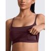 imageCRZ YOGA Butterlift Adjustable U Back Crop Tank Tops for Women  Padded Camisole Scoop Neck Workout Longline Sports BrasRipe Plum