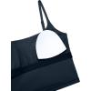 imageCRZ YOGA Butterlift Adjustable U Back Crop Tank Tops for Women  Padded Camisole Scoop Neck Workout Longline Sports BrasTrue Navy