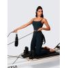 imageCRZ YOGA Butterlift Adjustable U Back Crop Tank Tops for Women  Padded Camisole Scoop Neck Workout Longline Sports BrasTrue Navy