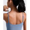 imageCRZ YOGA Butterlift Adjustable U Back Crop Tank Tops for Women  Padded Camisole Scoop Neck Workout Longline Sports BrasWashed Denim
