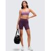 imageCRZ YOGA Butterluxe VNeck Sports Bras for Women  Adjustable Thin Straps Padded Yoga Top Basic Wireless CamisoleLight Lavender