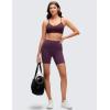 imageCRZ YOGA Butterluxe VNeck Sports Bras for Women  Adjustable Thin Straps Padded Yoga Top Basic Wireless CamisoleRipe Plum