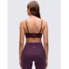 imageCRZ YOGA Butterluxe VNeck Sports Bras for Women  Adjustable Thin Straps Padded Yoga Top Basic Wireless CamisoleRipe Plum