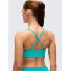 imageCRZ YOGA Butterluxe VNeck Sports Bras for Women  Adjustable Thin Straps Padded Yoga Top Basic Wireless CamisoleTropics Teal