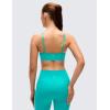 imageCRZ YOGA Butterluxe VNeck Sports Bras for Women  Adjustable Thin Straps Padded Yoga Top Basic Wireless CamisoleTropics Teal