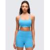 imageCRZ YOGA Butterluxe Y Back Sports Bras for Women  Padded Racerback Low Impact Spaghetti Thin Strap Workout Yoga TopKayak Blue
