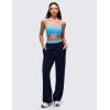 imageCRZ YOGA Butterluxe Y Back Sports Bras for Women  Padded Racerback Low Impact Spaghetti Thin Strap Workout Yoga TopKayak Blue