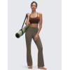 imageCRZ YOGA Butterluxe Y Back Sports Bras for Women  Padded Racerback Low Impact Spaghetti Thin Strap Workout Yoga TopLava Brown