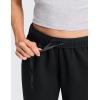 imageCRZ YOGA Cotton Fleece Lined Jogger Sweatpants Women 28  Casual Lounge Travel Pants with Pockets Winter WarmBlack