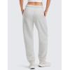 imageCRZ YOGA Cotton Fleece Lined Jogger Sweatpants Women 28  Casual Lounge Travel Pants with Pockets Winter WarmDove Grey Heather