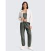 imageCRZ YOGA Cotton Fleece Lined Jogger Sweatpants Women 28  Casual Lounge Travel Pants with Pockets Winter WarmGrey Sage