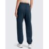 imageCRZ YOGA Cotton Fleece Lined Jogger Sweatpants Women 28  Casual Lounge Travel Pants with Pockets Winter WarmInk Blue
