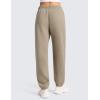 imageCRZ YOGA Cotton Fleece Lined Jogger Sweatpants Women 28  Casual Lounge Travel Pants with Pockets Winter WarmOak