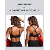 imageCRZ YOGA DDD Scoop Neck Bikini Tops for Women  Padded Adjustable Spaghetti Straps Bathing Swimsuit Sports BraBlack