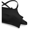 imageCRZ YOGA DDD Scoop Neck Bikini Tops for Women  Padded Adjustable Spaghetti Straps Bathing Swimsuit Sports BraBlack